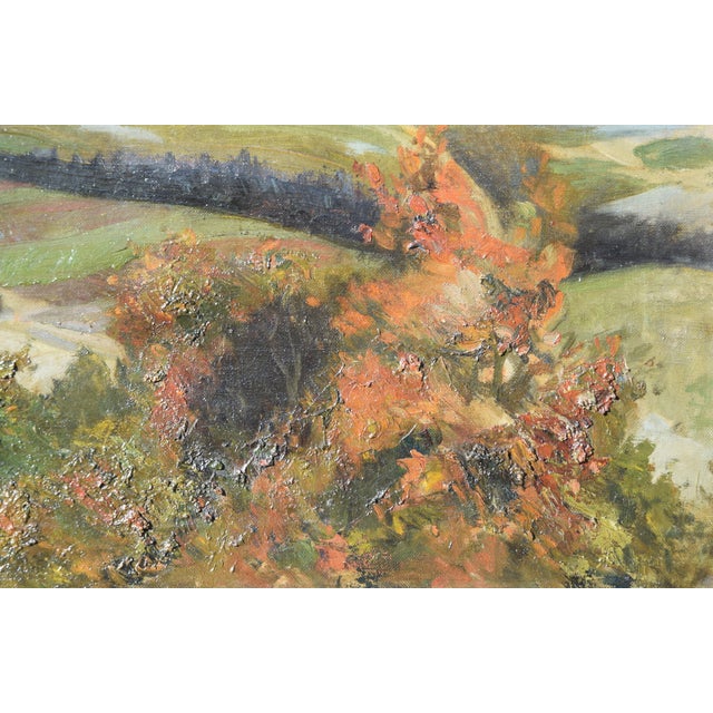 Paul Segieth, Landscape with Alpenglow, 1923, Oil on Canvas, Framed For Sale - Image 8 of 15