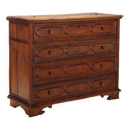 17th Century Baroque Walnut Canterano For Sale