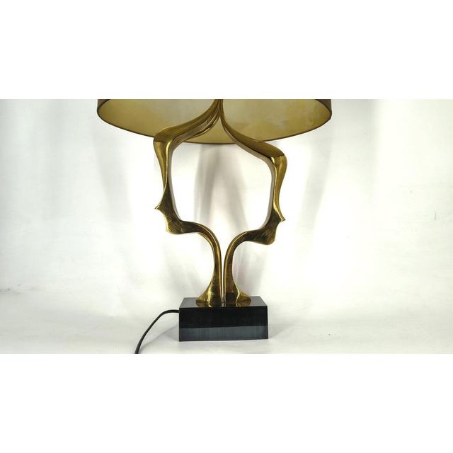 Bronze Table Lamp attributed to Willy Daro, 1970s For Sale - Image 10 of 14