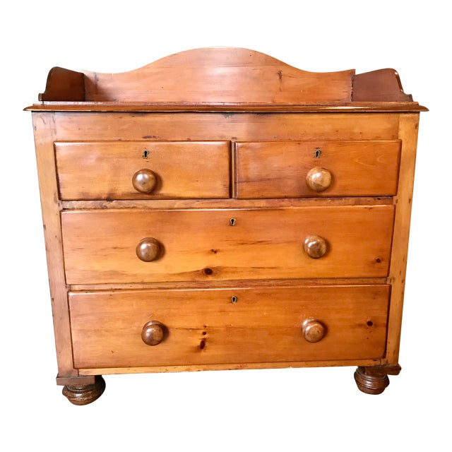 19th Century English Traditional Pine Chest Of Drawers Chairish