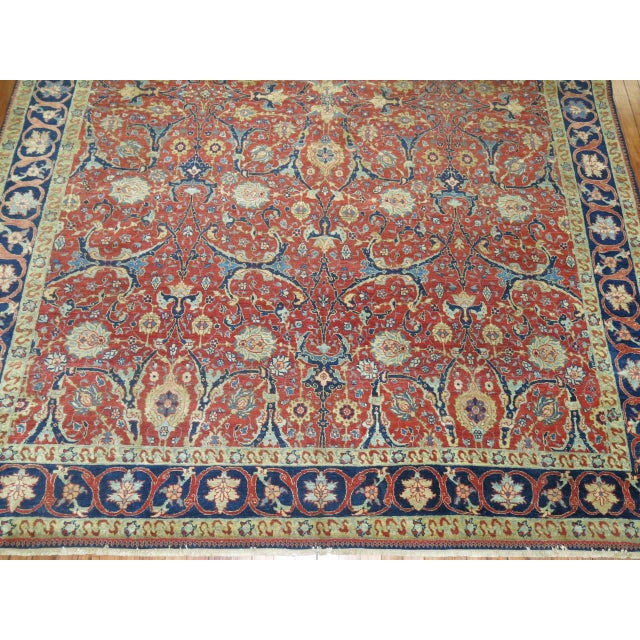 19th Century Antique Persian Tabriz - 7'8" x 11'1" For Sale In New York - Image 6 of 6