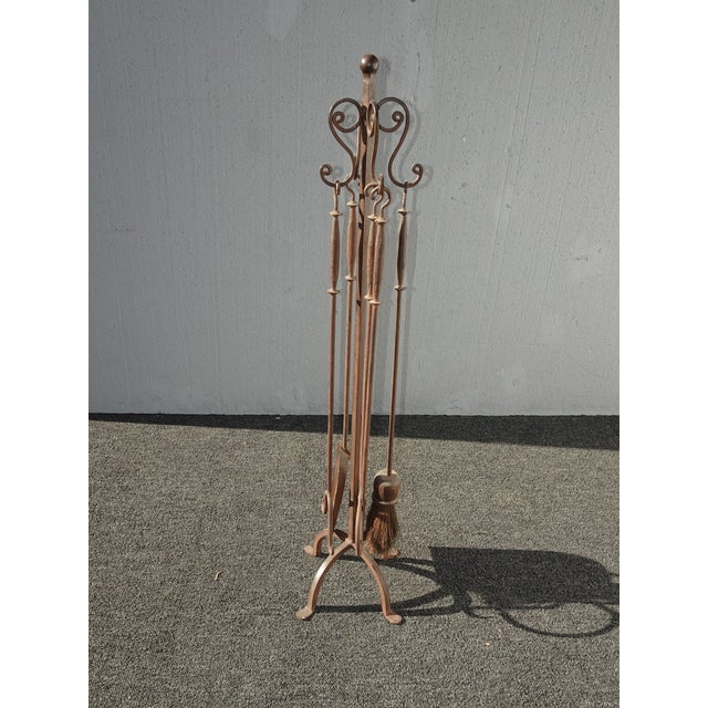 Unique Freplace Tools in Good Rustic Vintage Condition. Solid and Firm. There is wear that is usual for its age. Please...