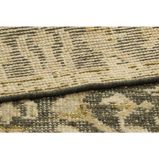 Textile Rug & Kilim’s Distressed Rug in Beige-Brown With Herati Floral Patterns For Sale - Image 7 of 7