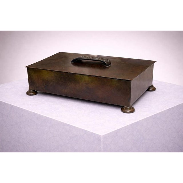 Swedish Art Deco Bronze Box with Cedar Interior, 1930 For Sale - Image 4 of 11