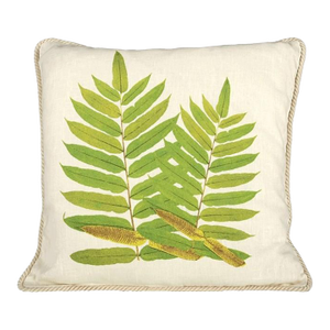 Double Buckler Fern Linen Pillow