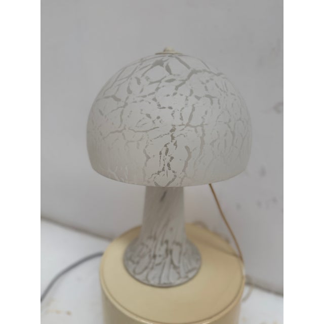 Glass Large Mushroom Table Lamp from Peill & Putzler, 1970s For Sale - Image 7 of 10