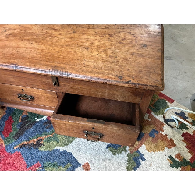 British Colonial Wooden Low Desk For Sale - Image 4 of 8