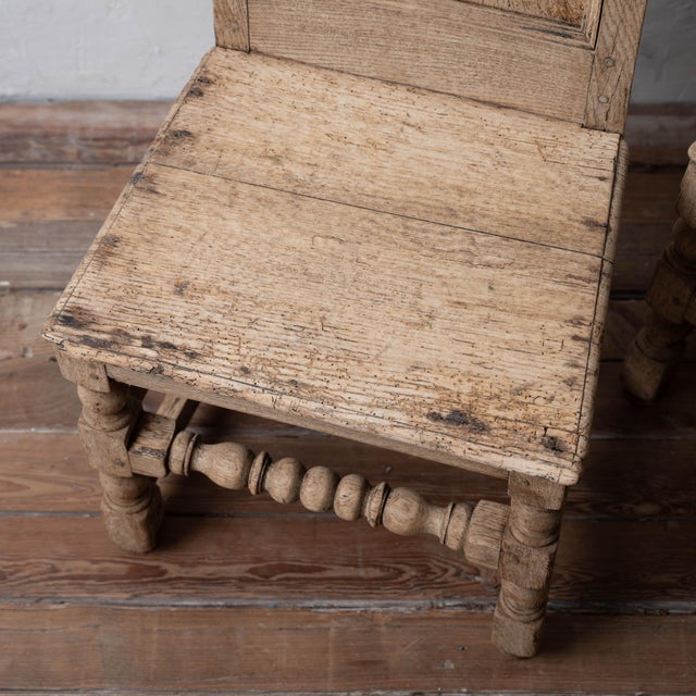 A Pair of Oak Back Stools, 17th Century For Sale - Image 9 of 18