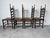 Vintage French Country Style Oak Ladder Back Rush Seat Dining Chairs – Set of 4 For Sale - Image 9 of 18