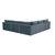 Willow Misty Blue with Pale Blue Piping Modular 5-Piece Performance Velvet L Sectional For Sale - Image 4 of 7