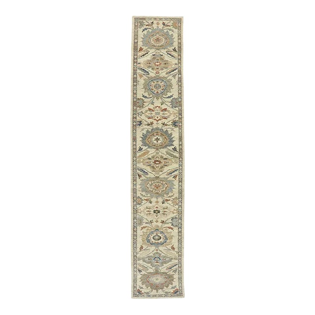 Persian Sultanabad Hallway Runner - 03'05 x 18'04 For Sale