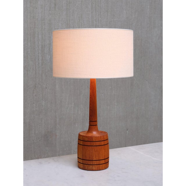 Wood Vintage Swedish Table Lamps in Teak from Tranås Stilarmatur, 1960s, Set of 2 For Sale - Image 7 of 14