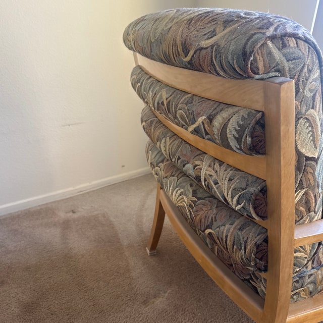 Mid-Century Modern "Vintage Mid-Century Modern Slat-Back Lounge Chair by Freska (La) For Sale - Image 3 of 5