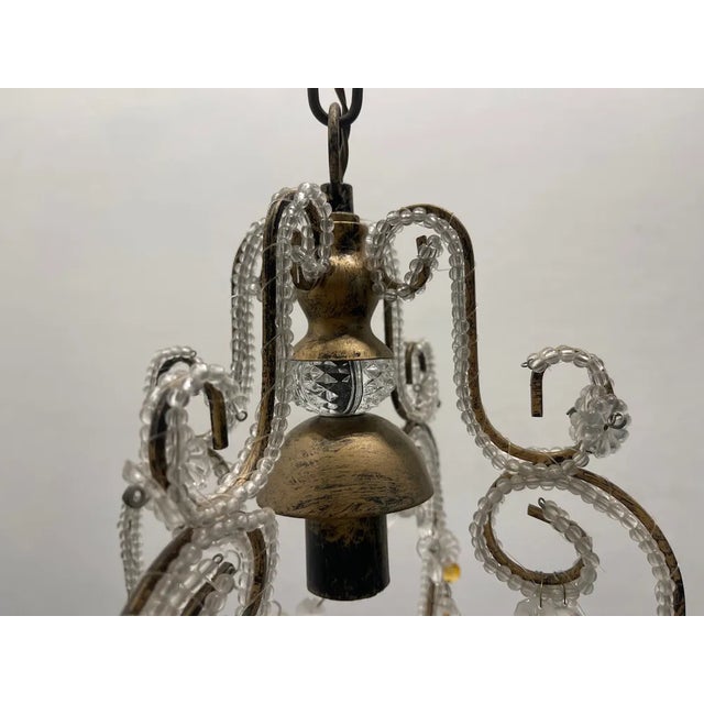 1970s Small Beaded Crystal Pendants, 1970s, Set of 2 For Sale - Image 5 of 12