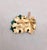 Vintage Signed Napier Goldtone Over Sterling & Green Glass Leaves Brooch For Sale In Philadelphia - Image 6 of 6