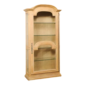 Vitrine with Arch-Pediment & Wire Front Door