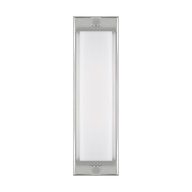 The Logan two light rectangular wall sconce offers a simple, more modern take on the strap and rivet detail of this...