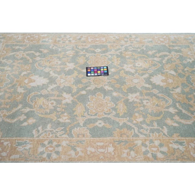 Oushak Rug 4'1'' X 6'1'' For Sale - Image 9 of 10