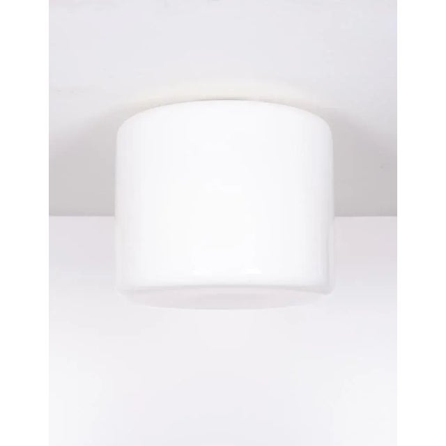 Wilhelm Wagenfeld Large Opaline Pendant Lamp by Prof. Wilhelm Wagenfeld for Lindner, 1930s For Sale - Image 4 of 11