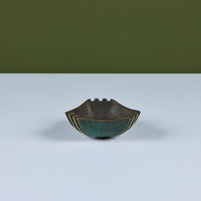 Mid 20th Century Dayagi Verdigris Brass Bowl For Sale - Image 5 of 12