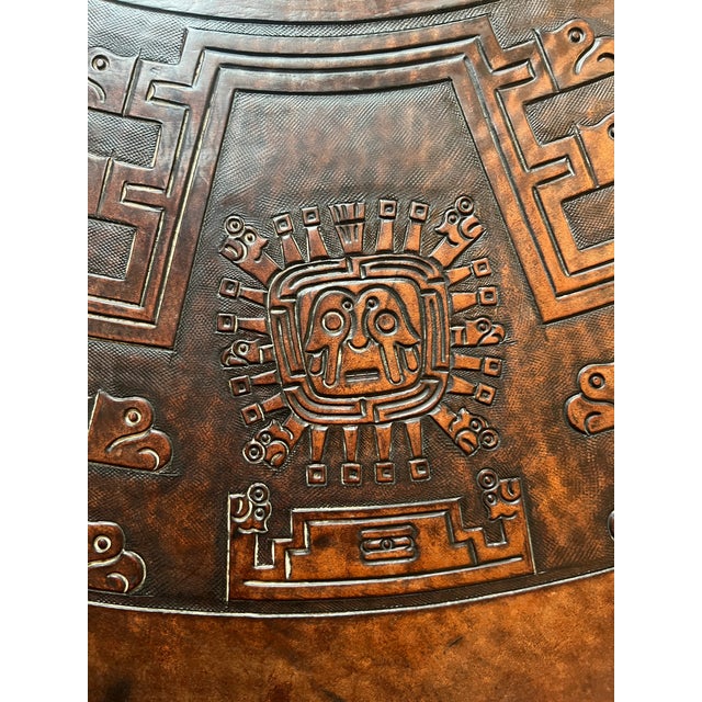 Leather and Wood Coffee Table by Angel Pazmiño, Ecuador, 1960s For Sale - Image 14 of 16