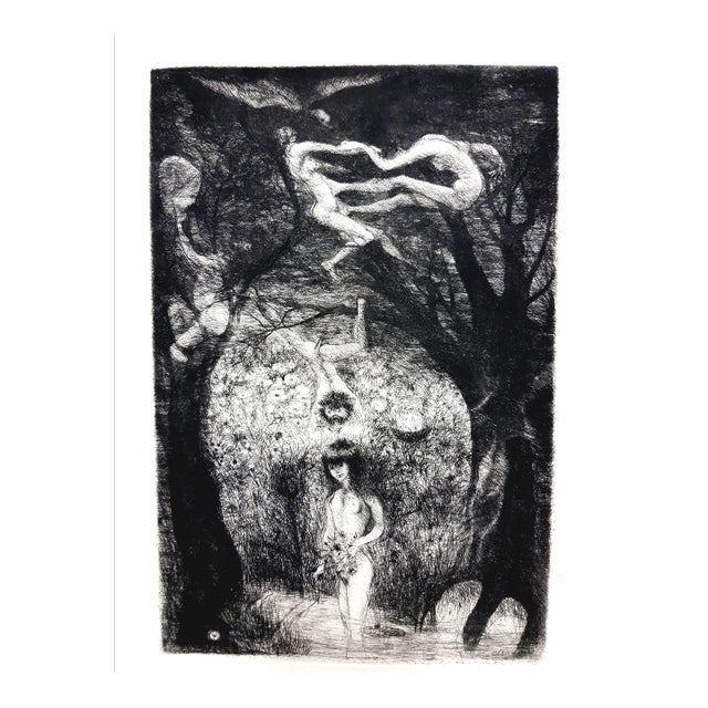 Edouard Goerg - Magic Jungle - Original Etching 1946 For Sale