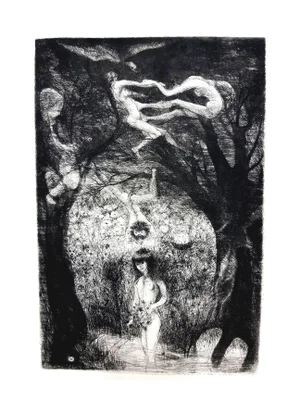 Edouard Goerg - Magic Jungle - Original Etching 1946