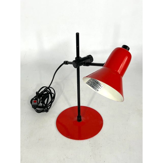 Mid-Century Modern Red Table Lamp from Veneta Lumi, Italy, 1970s For Sale - Image 3 of 9