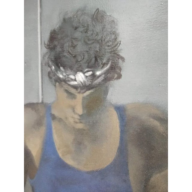 Jose Zaragoza, The Balance of the Human Condition, 1981, Oil on Canvas For Sale - Image 4 of 10