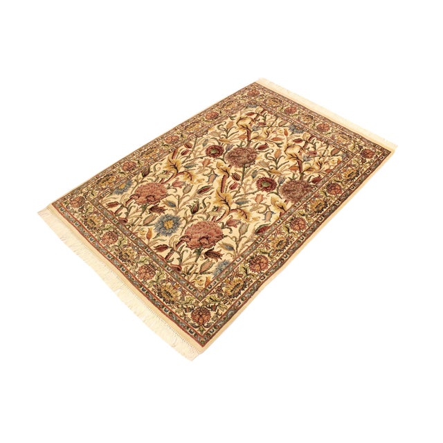 Designed with mesmerizing intricacy and gorgeous color palette, this hand-knotted masterpiece demonstrates the beauty and...