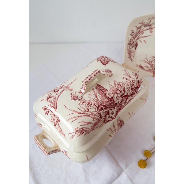 Antique English Tureen with Plate Francis & Co Primrose C., 1860 For Sale - Image 6 of 13