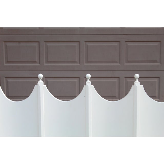 Pair of Vintage White Twin-Size Beds With Gothic Revival Style Headboards & Metal Frames For Sale - Image 9 of 17