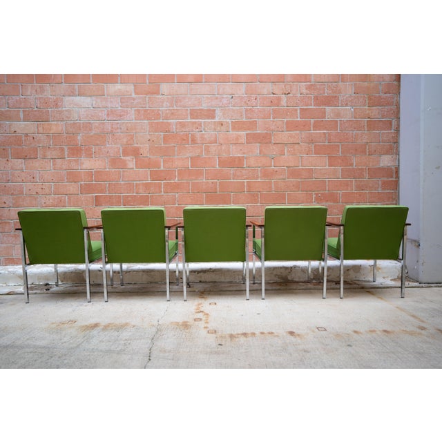 Green 1970's Steelcase Executive Office Chairs (Set of 5) For Sale - Image 8 of 15
