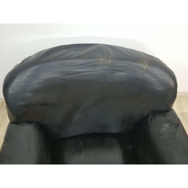 Wood Vintage Art Deco Club Chair in Leather, 1930s For Sale - Image 7 of 14