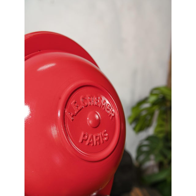 Red French Red Theater Spotlight Desk Lamp from A.E. Cremer, Paris, 1950s For Sale - Image 8 of 13