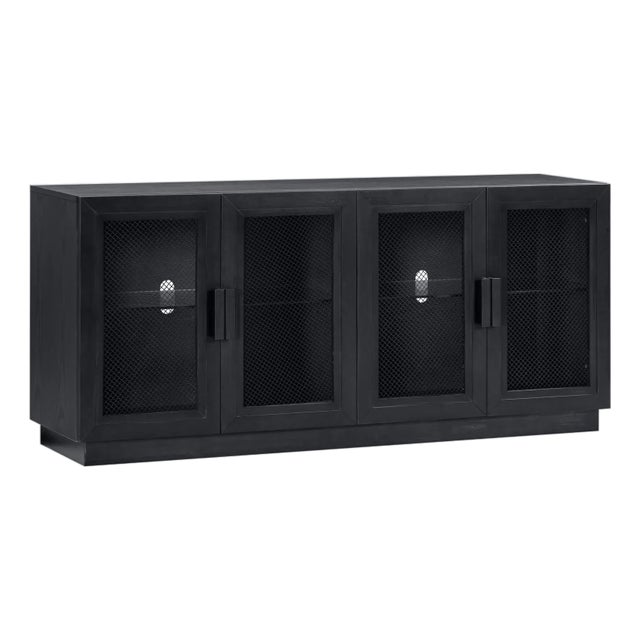 Nolan Black Wood Media Console For Sale - Image 9 of 9