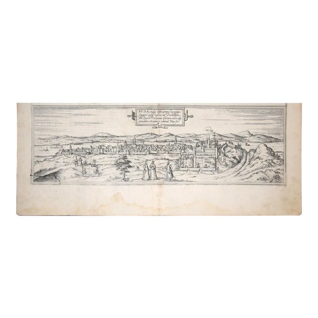 Buda, Antique Map from ''Civitates Orbis Terrarum'' - 1572-1617 1572-1617 For Sale