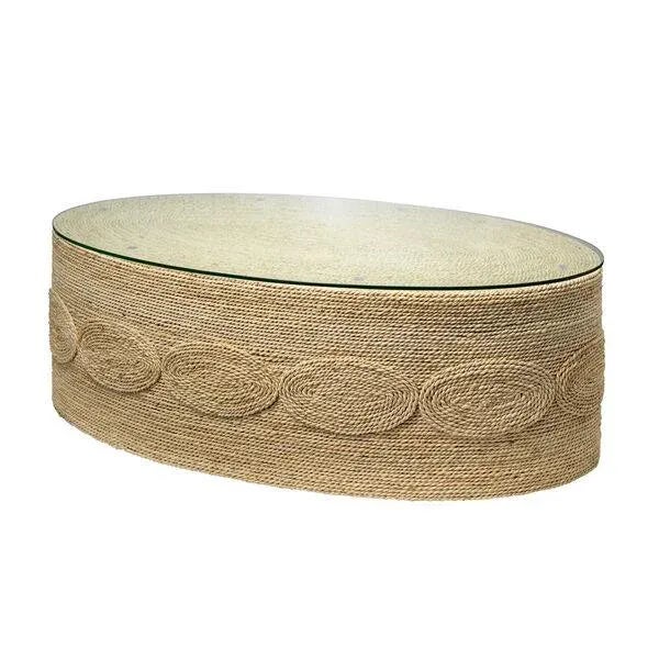 Contemporary Jamie Young Barbados Oval Coffee Table For Sale - Image 3 of 3