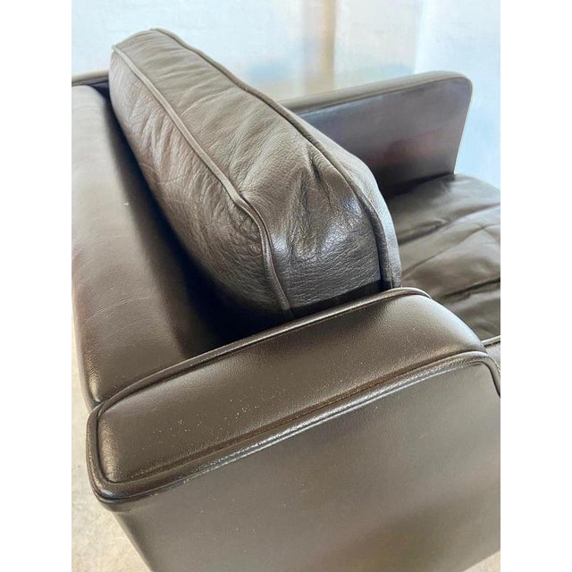 Set of Vintage Danish Brown Leather Lounge Chair and Ottoman from Stouby, 1970s For Sale - Image 17 of 18