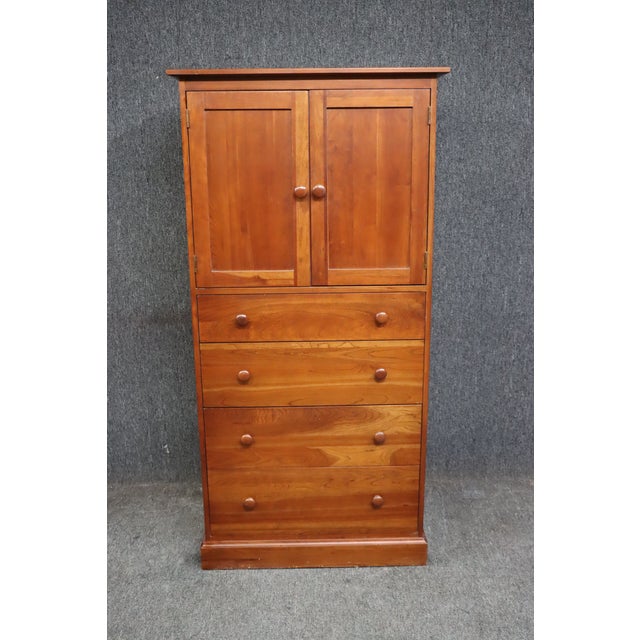 Ethan Allen Cherry Linen Press Chairish