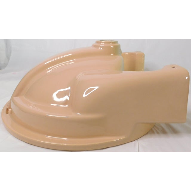 1970s Vintage Crane Vitreous China "Sun Tan" Drop-in Bathroom Sink For Sale - Image 13 of 15