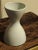 Mid Century pottery vase marked ROMANIA. Classic modern simple line trumpet styling.