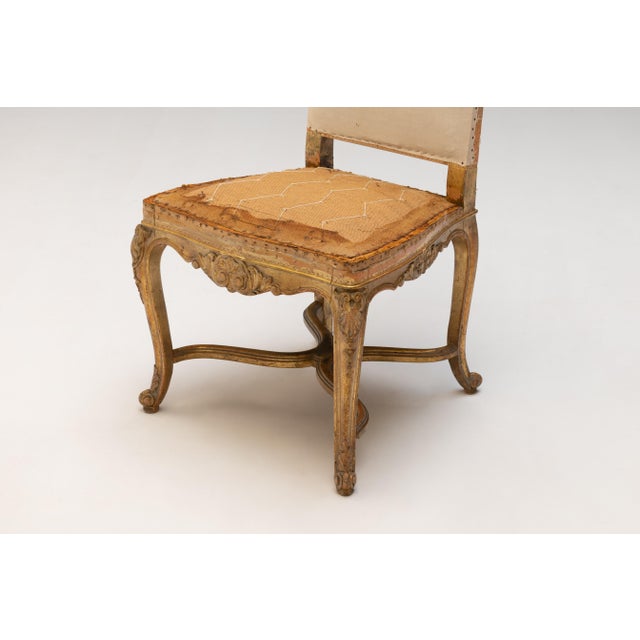 Wood Vintage Gilded French Dining Chairs, 1930, Set of 6 For Sale - Image 7 of 15