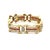 Ruby Diamond Gold Bracelet Bar X Links 14k Yellow Flex Links For Sale In Miami - Image 6 of 8