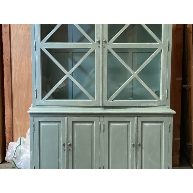 French Pair of French Painted Bookcases For Sale - Image 3 of 6