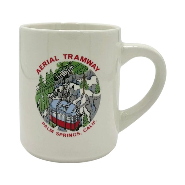 Ceramic Vintage Aerial Tramway Palm Springs, California Ceramic Mug For Sale - Image 7 of 7