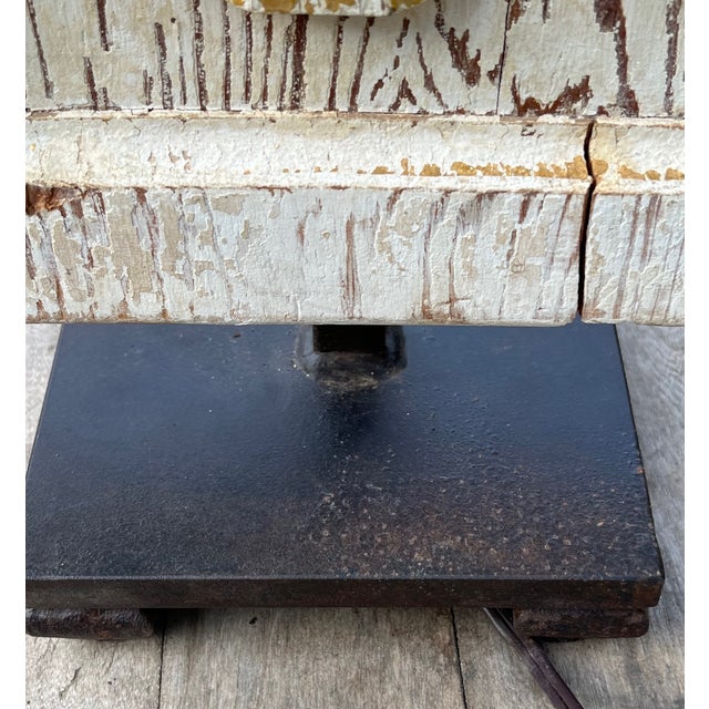 Modern Sculptural Table Lamp Architectural Salvage Tabernacle Door For Sale - Image 10 of 12
