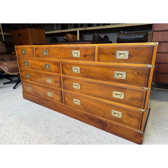 Antique Military Campaign Sideboard in Burr and Burl Walnut For Sale - Image 16 of 18