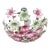 Vintage Italian Murano Style Botanical Flower Ceiling Light, Vintage Handblown Pink Green Glass Bouquet Chandelier, 5-Light Flush Mount For Sale