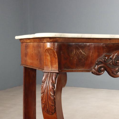 Louis Philippe Mahogany Console Tables, Set of 2 For Sale - Image 4 of 11
